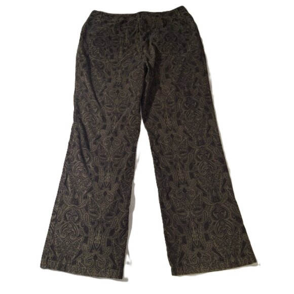 Jeanne Pierre Vintage Y2K Boho Hippie Festival Flared Paisley Corduroy Velvet - Picture 6 of 15